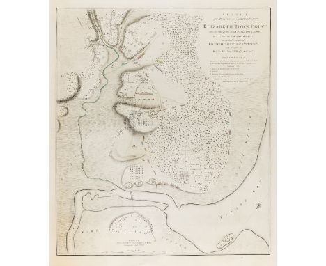 American Revolution.- British Invasion of New Jersey.- Faden (William) Sketch of the Position of the British Forces at Elizab