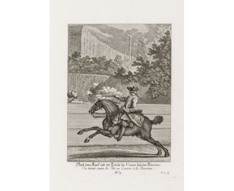 Equestrian.- Ridinger  (Johann Elias) Vorstellung und Beschreibung derer Schul und Campagne Pferden nach ihren Lectionen [- A