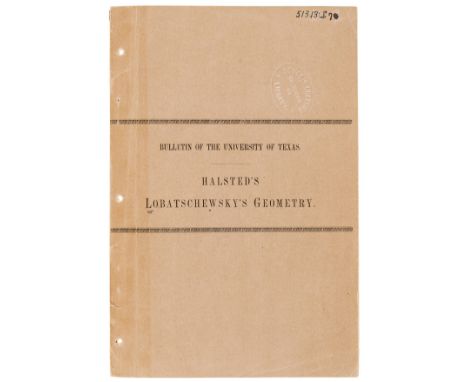 Lobachevsky (Nikolai Ivanovich) Geometrical Researches on the Theory of Parallels, translated from the original by George Bru