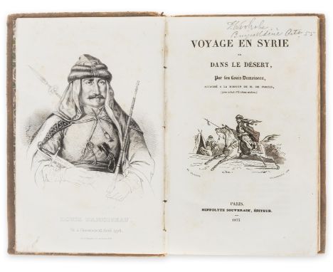 Middle East.- Horses.- Damoiseau (Louis) Voyage en Syrie et dans le désert, first edition, half-title, lithographed portrait 