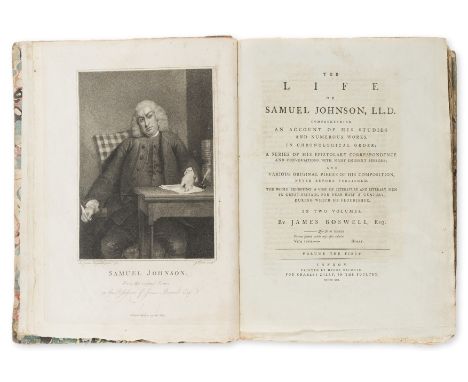 Boswell (James) The Life of Samuel Johnson, LL.D., 2 vol., first edition, reading "give" spelled correctly on p.135, line 10 