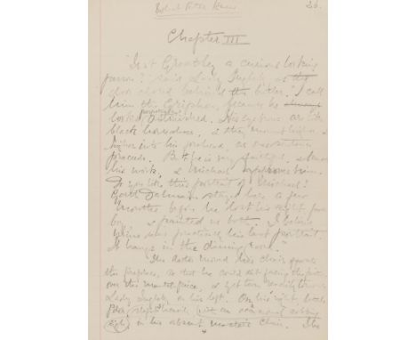 Edwardian Novelist.- [Barclay (Florence Louisa, novelist, 1862-1921)] [The Mistress of Shenstone], autograph manuscript, 386p