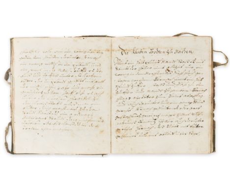 Cookery.- Disses Koch buch angehorig Maria Justina Langgenhaydterin..., manuscript in German, c. 200pp., slightly foxed and b