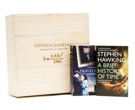 Hawking (Stephen) A Brief History of Time, signed with thumb-print by the author, with authentication stamp at head of title 