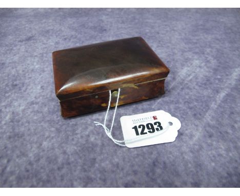 A Victorian Blonde Tortoise Shell Trinket Box.