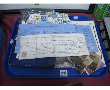 1893 Mortgage Document, "of the Coach &amp; Horses Hotel Wolverhampton and adjoining premises", Whitby postcards, vintage wri