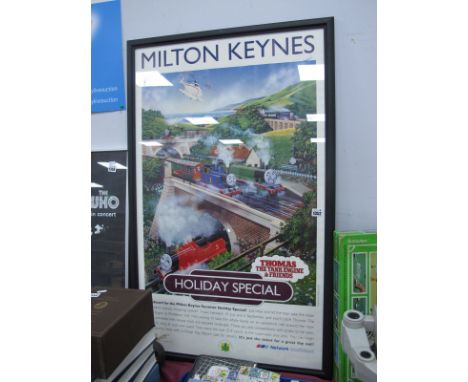An Original Framed 1992 British Rail South East Poster, advertising Thomas The Tank Engine Days Out, Milton Keynes.