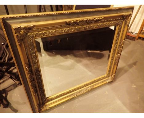 Large gilt framed bevelled edge mirror 45 x 60 cm