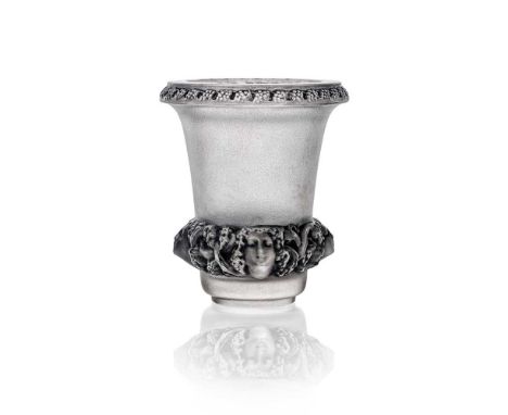 designed 1939, executed post warclear, frosted and blue stainedstencilled LALIQUE FRANCE14cm (5 1/2in) highFootnote: IMPORTAN