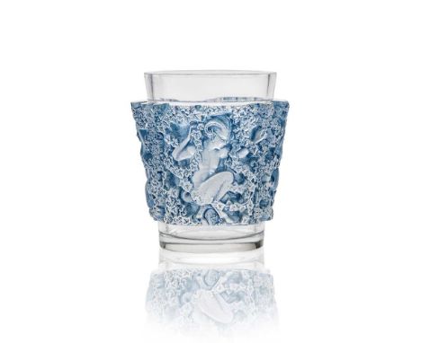 designed 1938, executed post-warclear, frosted and blue stainedengraved Lalique17.8cm (7in) highFootnote: IMPORTANT INFO FOR 