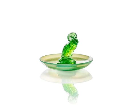 designed 1925peppermintengraved R. Lalique France No. 2837cm (2 3/4in) high; 11cm (4 3/8in) diameterFootnote: IMPORTANT INFO 