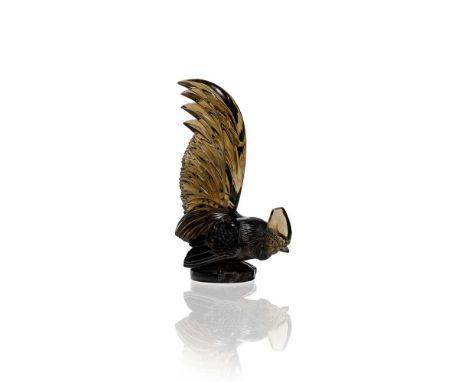 designed 1928topazmoulded R. LALIQUE, wheel-engraved FRANCE, engraved No. 113520.3cm (8in) highFootnote: IMPORTANT INFO FOR ‡