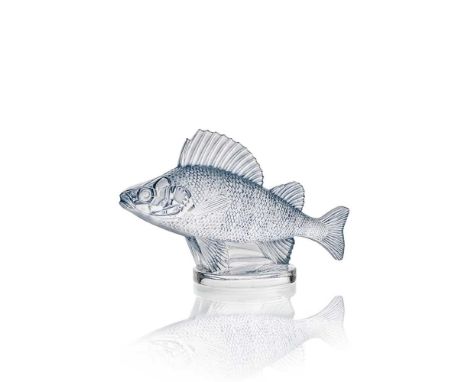 designed 1929, executed post-warclear, frosted and blue stainedmoulded R. LALIQUE, engraved Lalique France 16cm (6 1/2in) lon