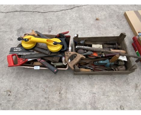 TWO BOXES OF VARIOUS TOOLS 