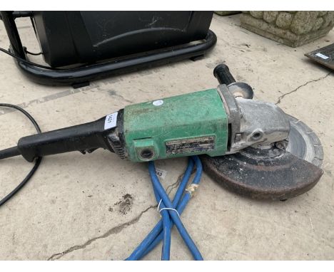 A HITACHI 230 MM HEAVY DUTY ANGLE GRINDER - W/O 