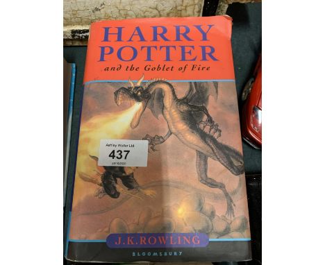 A FIRST EDITION COPY OF J K ROWLING'S 'HARRY POTTER AND THE GOBLET OF FIRE' 