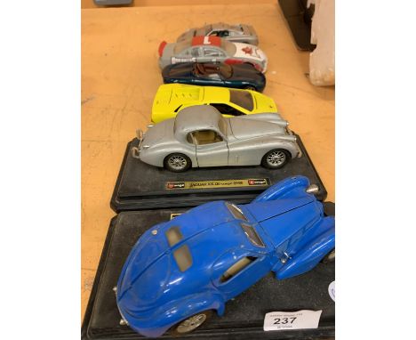 AN ASSORTMENT OF SIX VINTAGE CAR TO INCLUDE JAGUAR AND BUGATTI 