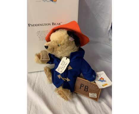 A STEIFF PADDINGTON BEAR WITH BOX 