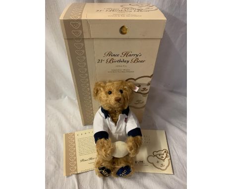 A BOXED STEIFF PRINCE HARRY BEAR LIMITED EDITION /1500 