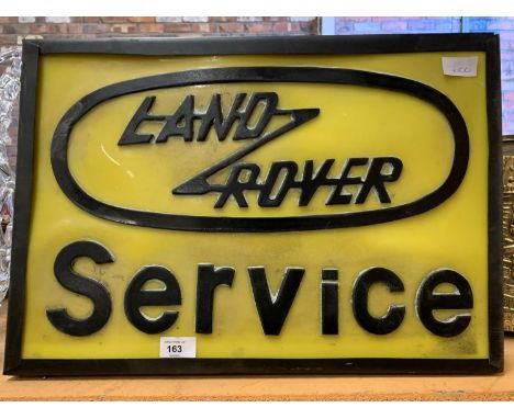 A 'LAND ROVER SERVICE' ILLUMINATED LIGHT BOX ADVERTISING SIGN 