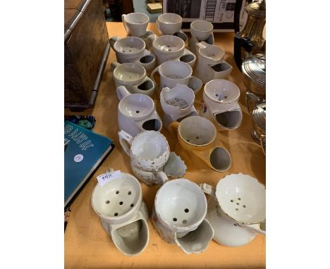 A QUANTITY OF VARIOUS SIZED VINTAGE CERAMIC SHAVING MUGS 