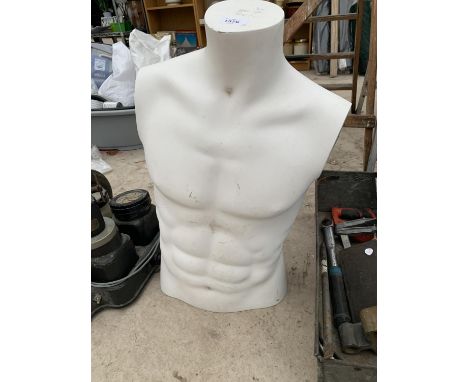 A MANNEQUIN OF A MALE UPPER TORSO 