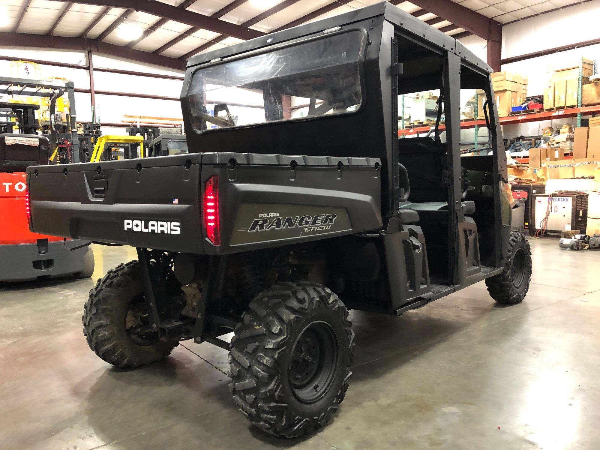 2010 POLARIS RANGER 4X4 800 EFI CREW CAB UTV, ALL TERRAIN, HARD TOP, DUMP BED, RUNS