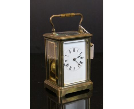 Heavy brass carriage clock with repeater 