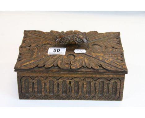Art Nouveau carved box 
