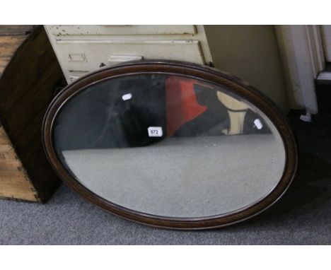 Wooden Decorators Step Ladder, Stand with Folding Metal Legs, Oak Framed Oval Mirror and a Retro Metal Shop Shelves