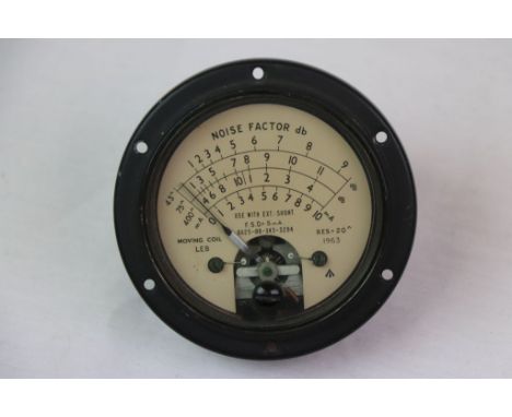 A Vintage British Military Noise Factor / Decibel Level Dial / Gauge. Dated 1963 And Marked With The Broad Arrow.