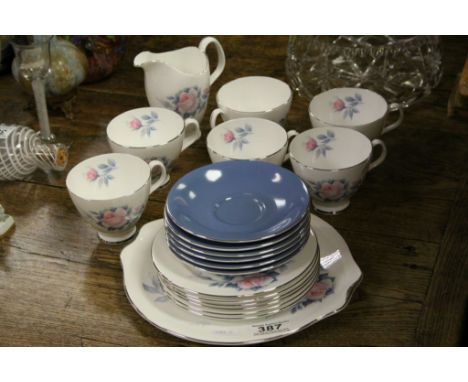 A part Royal Albert Sorrento tea set to include six cups, saucers, tea plate, jug and sandwich plate (no tea pot or sugar bow