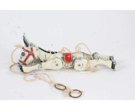 Muffin the Mule painted metal puppet, cast made in England to inside of back leg