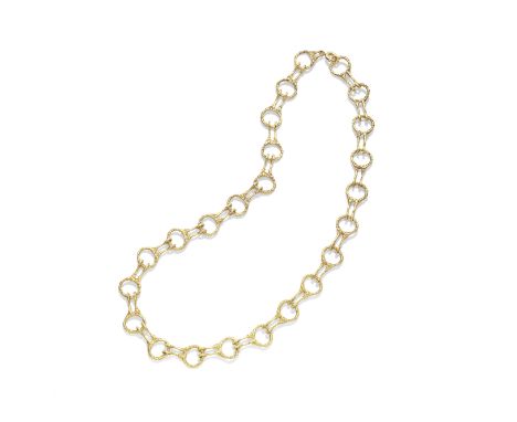 GEORGES BRAQUE: LIMITED EDITION 'MÉSOPATAMIA' NECKLACE, 1963Designed as a series of textured hoops, connected via pairs of te