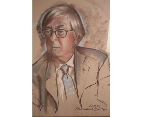 Barbara Kaczmarowska – Hamilton, also known as Basia Hamilton. A pastel portrait of Derwent May. May who died in 2020, was a 