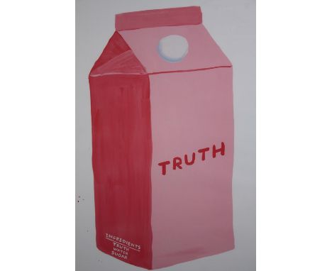 David Shrigley. 'Truth'. Lithograph print on 200g Munken Lynx paper. Printed 2020. Framed and glazed. H.87 W.66cm. 