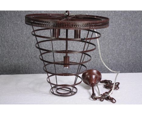 A modern industrial style ceiling light. H.40 Dia.40cm. 
