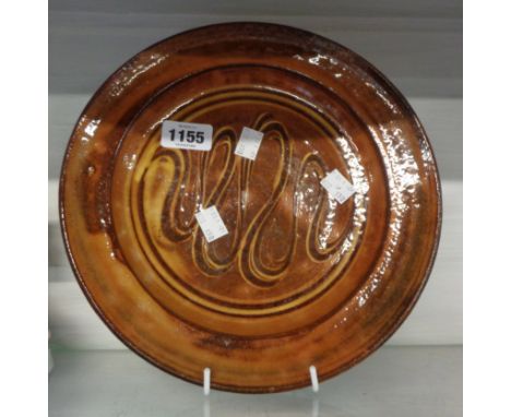 Michael Cardew: a Winchcombe Pottery small plate with slip comb decoration