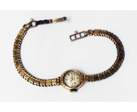 A 9ct. gold lady's rotary wristwatch with seventeen jewel movement
