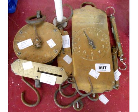 Six various Salter scales