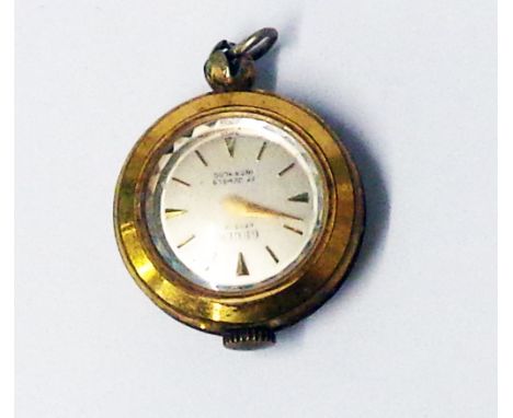 A vintage Gruen nurse's watch with seventeen jewel incabloc movement
