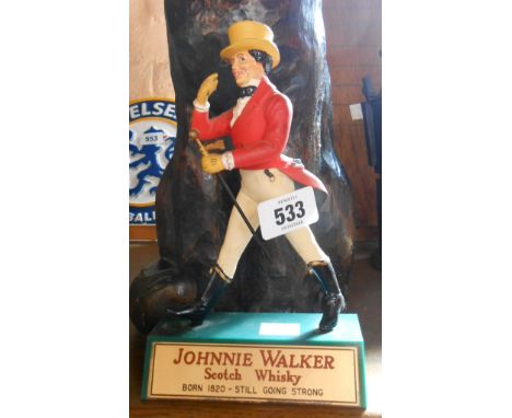 A vintage plastic Johnnie Walker Whisky advertising figure