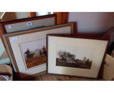 Caroline Shipsey LRPS: three coloured photographs, depicting fox hunting scenes - signed