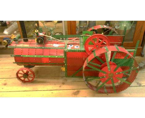 A large Meccano model traction engine