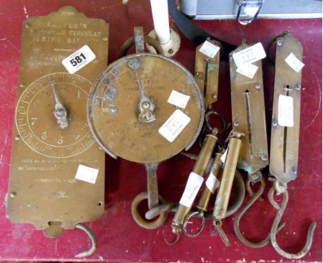 Eight various Salter scales