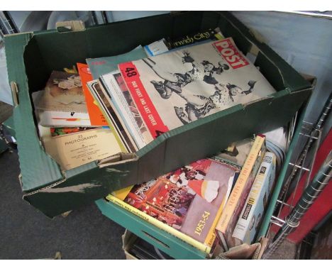 A quantity of vintage annuals and programmes etc.