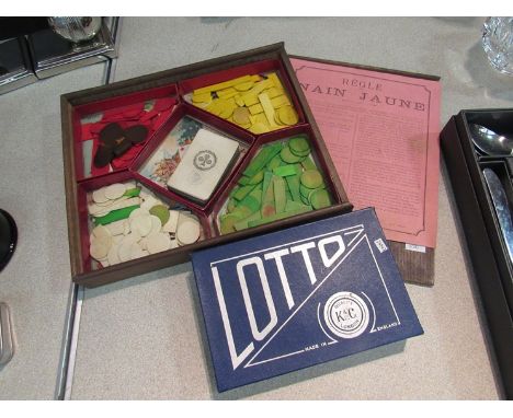 A vintage boxed Lotto game and "Nain Jaune" game 