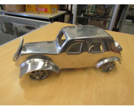 An aluminium model of a motor car