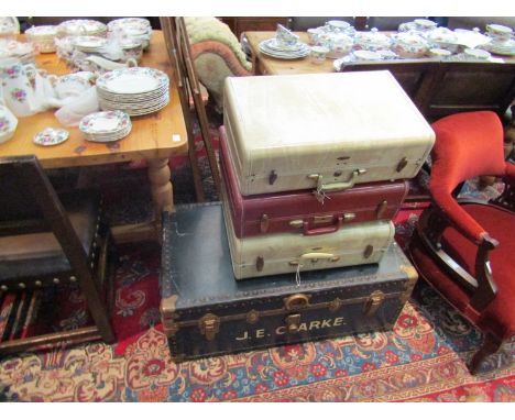 Three vintage mid 20th Century Samsonite suitcases