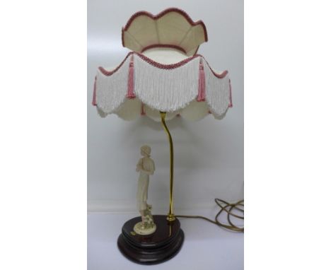 A figural table lamp, Bluebell